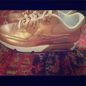 Rosegold Nike Air Max Bling! Metallic Crystal